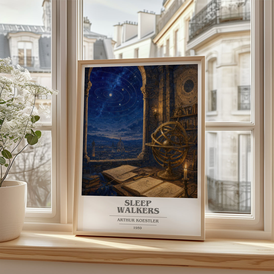 Sleep walkers book cover poster colour and style options – Arthur Koestler book art