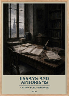 Essays and aphorisms Book Cover Poster by Arthur Schopenhauer