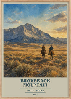 Brokeback Mountain Book Cover Poster by Annie Proulx
