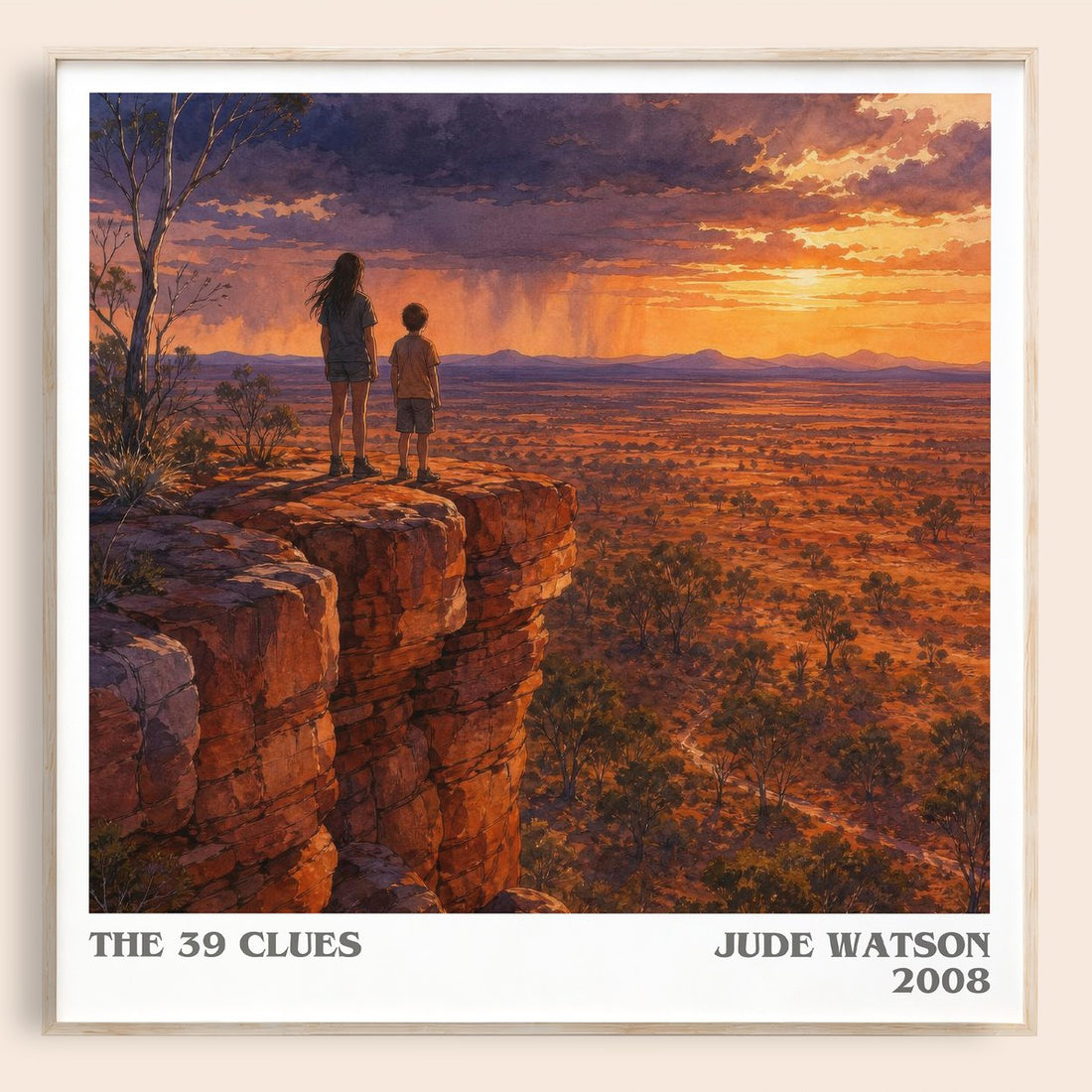 The 39 Clues literary book poster by Jude Watson – framed literary art print