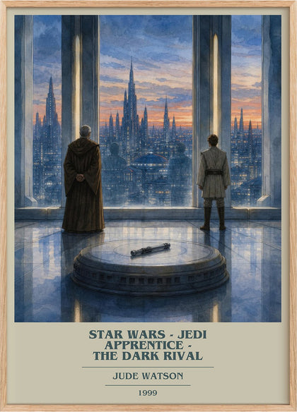 Star Wars - Jedi Apprentice - The Dark Rival Book Cover Poster – J.