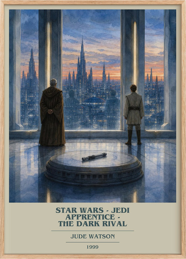 Star Wars - Jedi Apprentice - The Dark Rival Book Cover Poster – J.