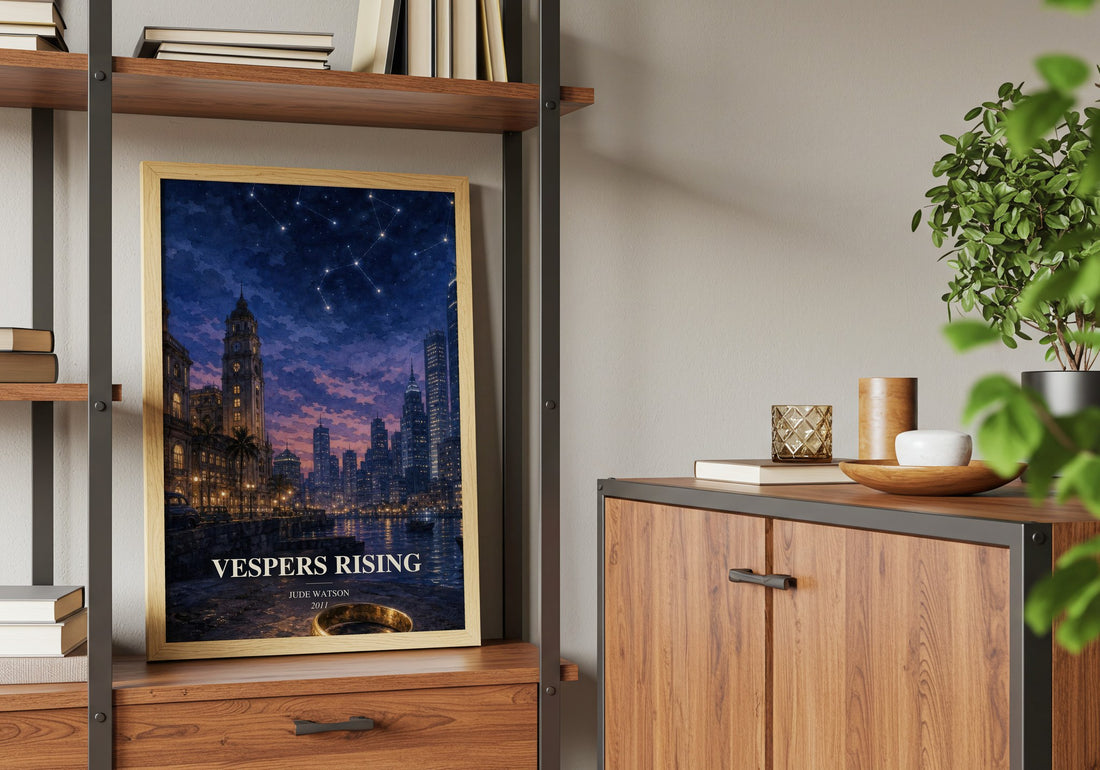 Vespers Rising book watercolour illustration paper finish options – matte satin gloss