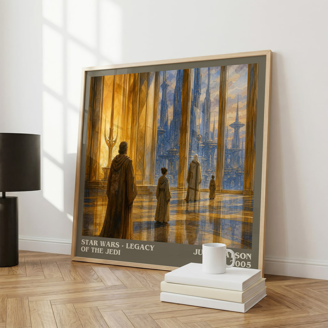Star Wars - Legacy of the Jedi literary print framed by window – literary home decor