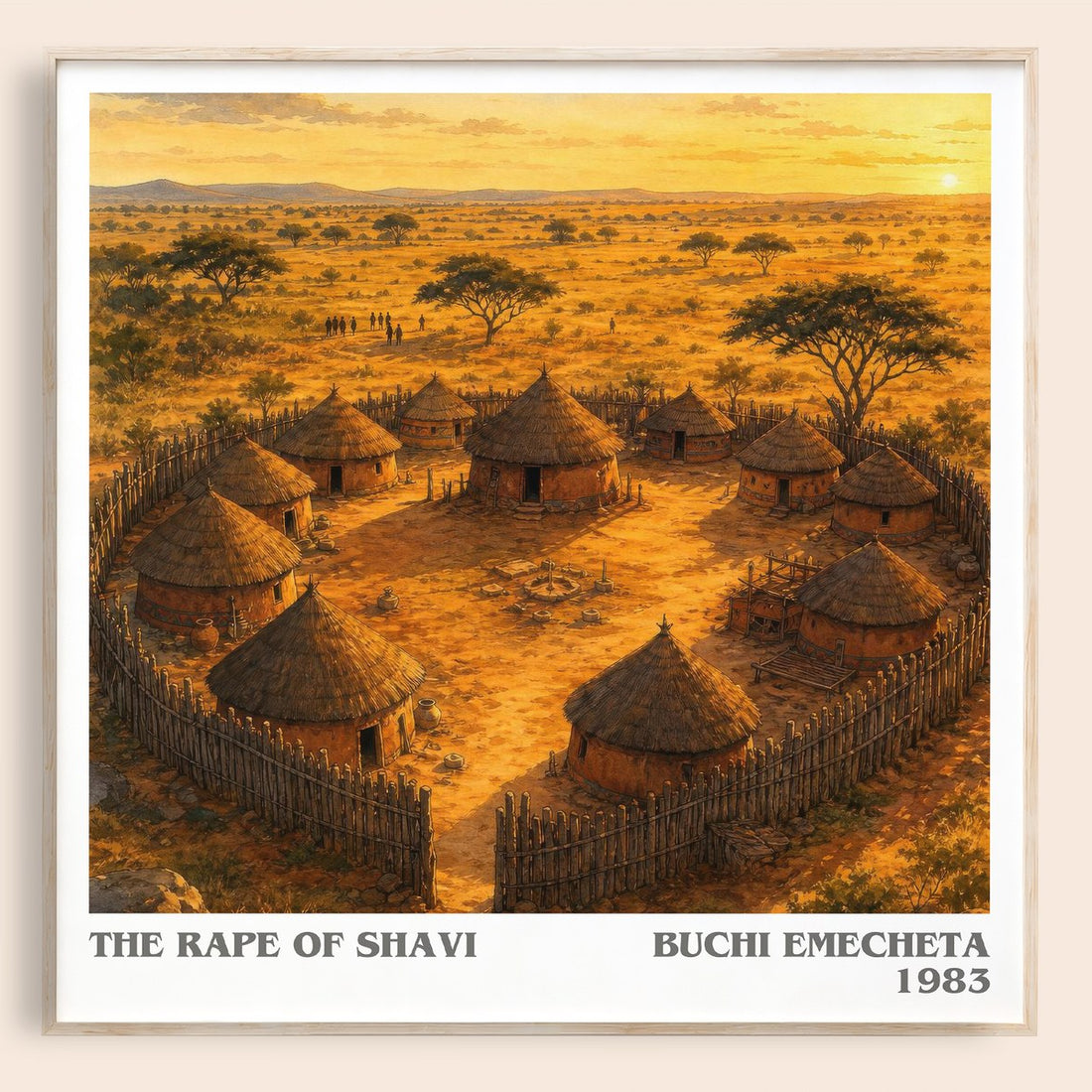 The rape of Shavi literary book poster by Buchi Emecheta – framed literary art print