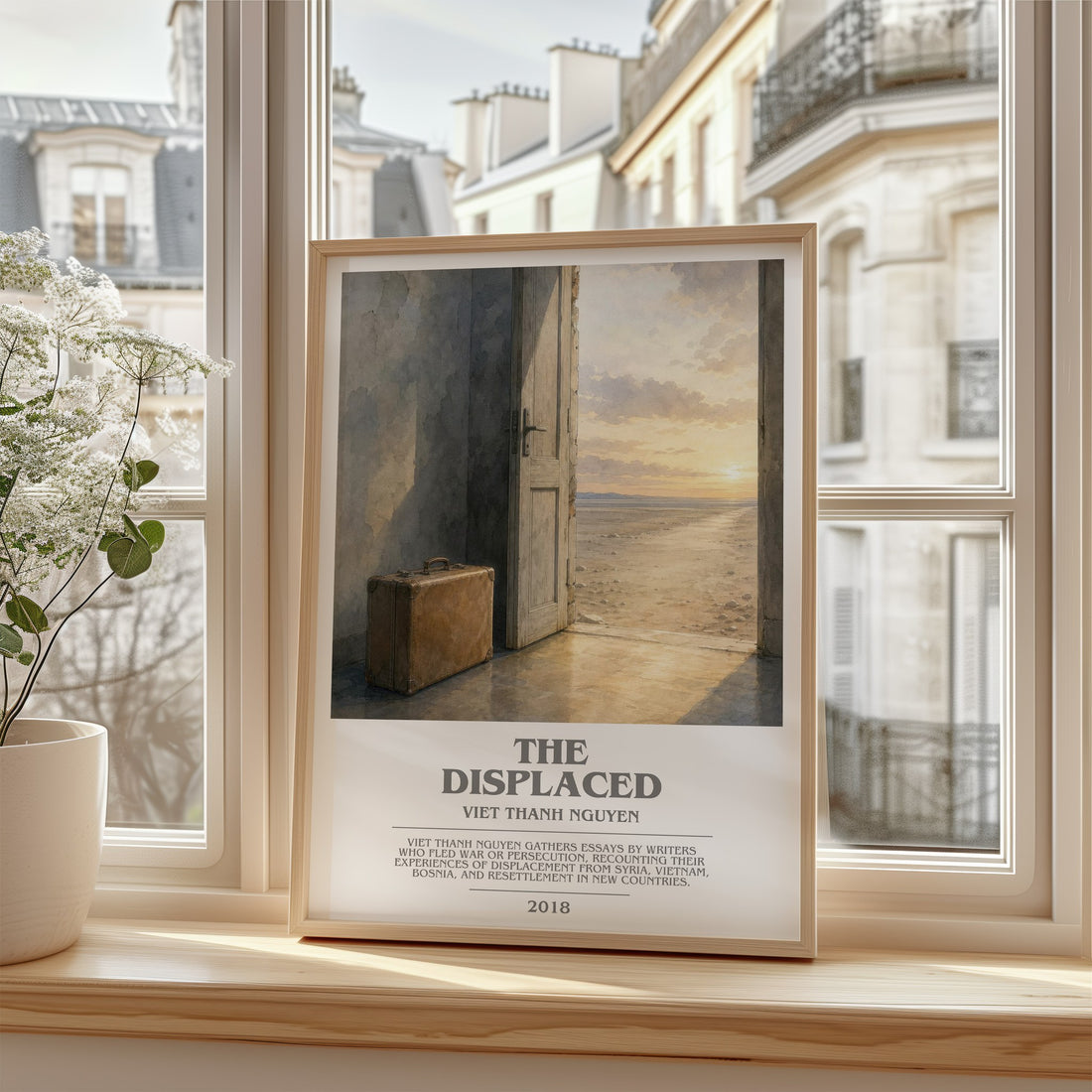 The Displaced bookish poster colour and style options – Viet Thanh Nguyen book art