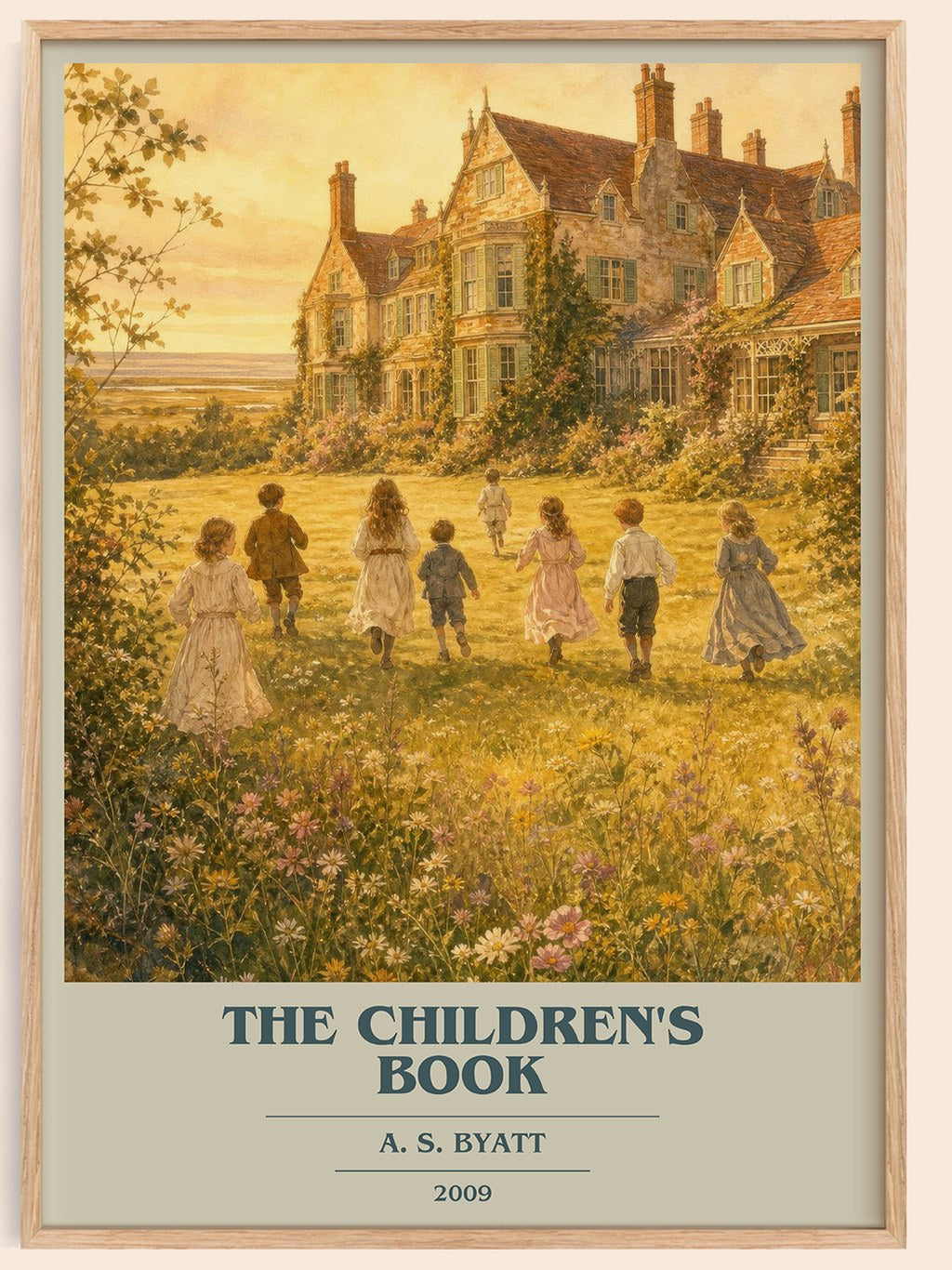 The Children's Book book cover book poster by A. S. Byatt – framed literary art print