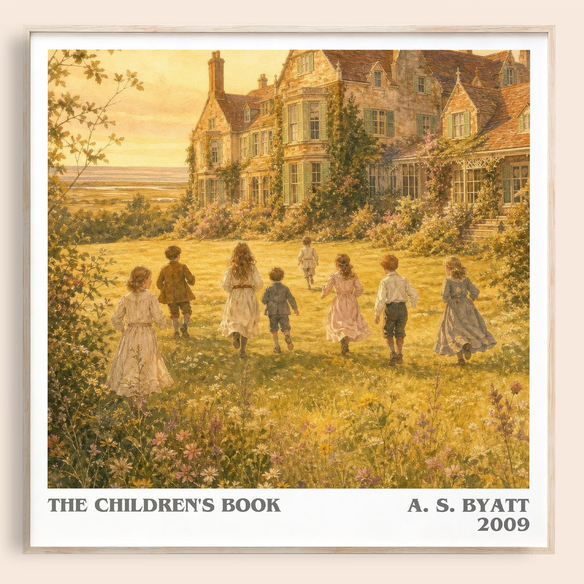 The Children's Book literary book poster by A. S. Byatt – framed literary art print