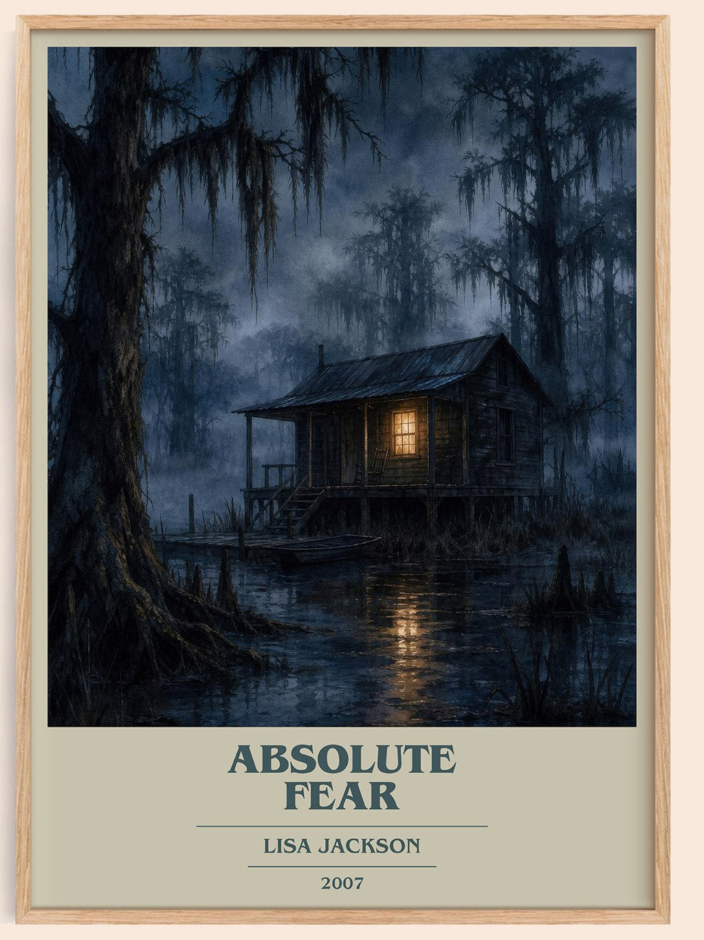 Absolute Fear book cover book poster by Lisa Jackson – framed literary art print