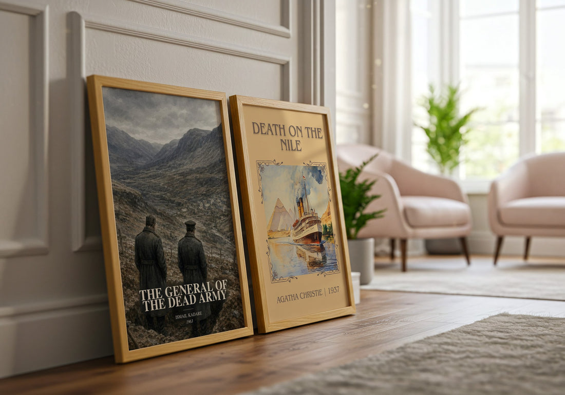 The General of the Dead Army watercolour print framed by window – literary home decor
