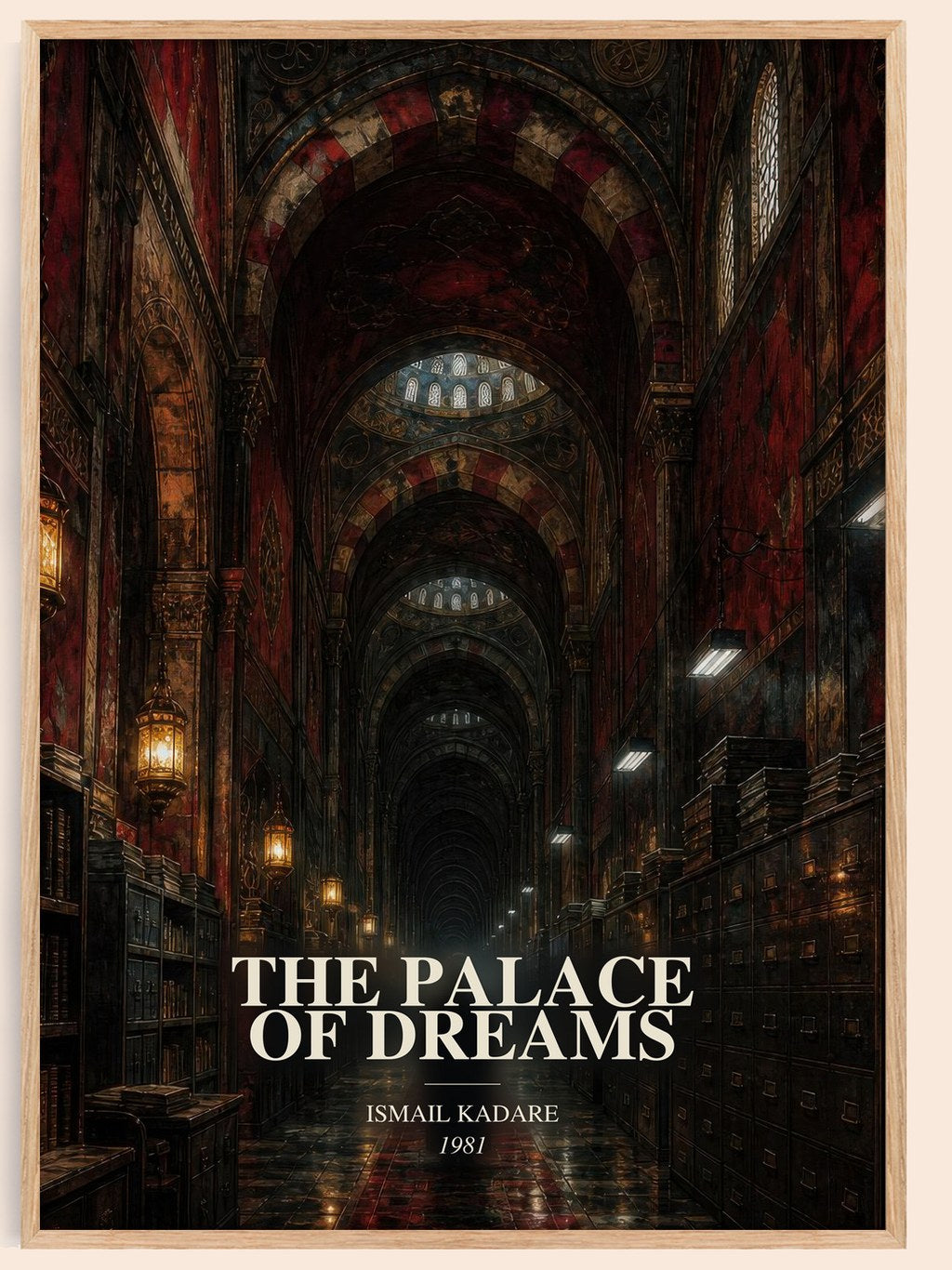 The Palace of Dreams watercolour book poster by Ismail Kadare – framed literary art print