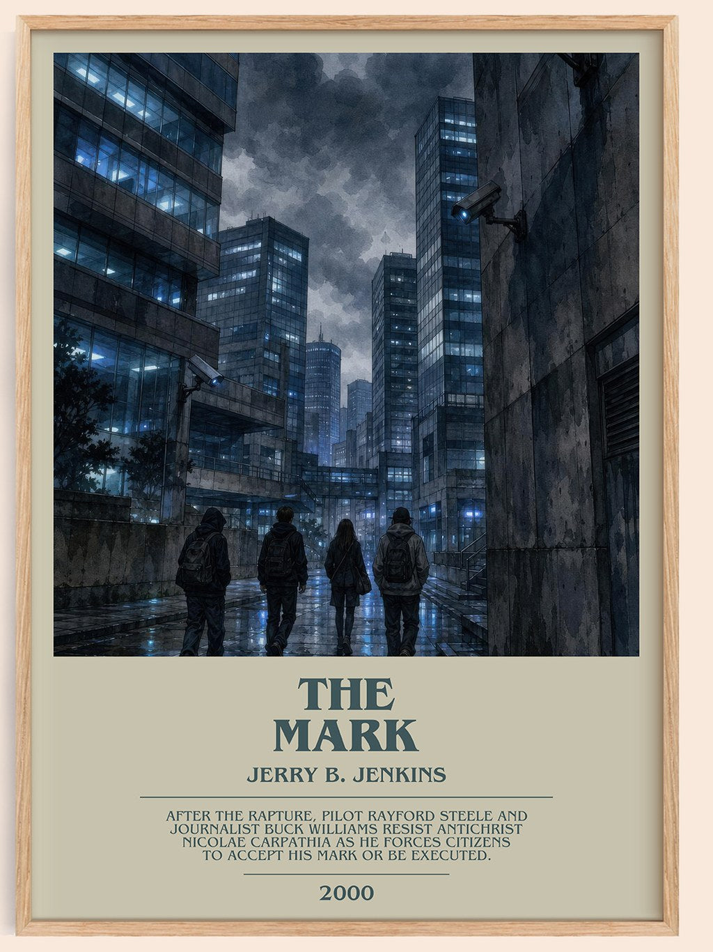 The Mark bookish book poster by Jerry B. Jenkins – framed literary art print