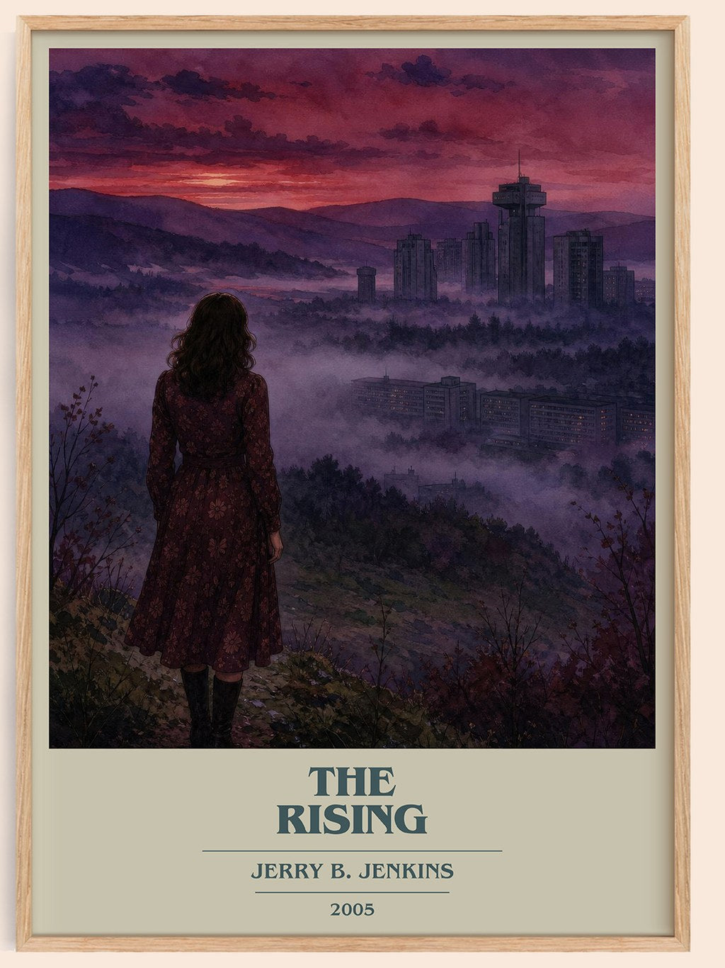 The Rising book cover book poster by Jerry B. Jenkins – framed literary art print