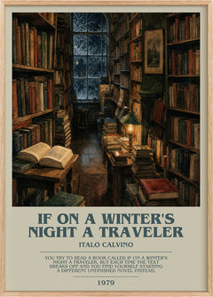 If on a Winter's Night a Traveler Bookish Wall Art by Italo Calvino