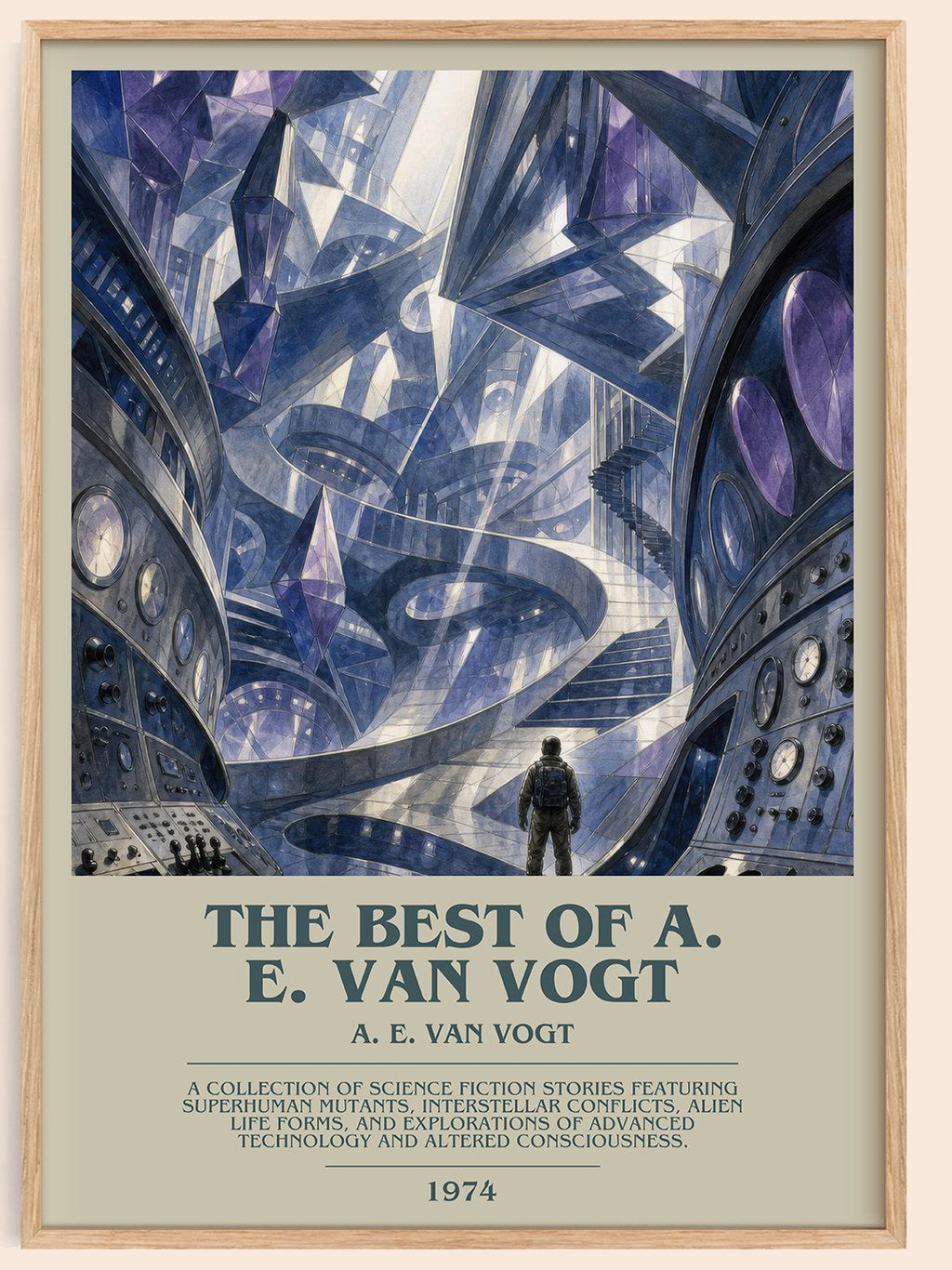 The Best of A. E. van Vogt bookish book poster by A. E. van Vogt – framed literary art print