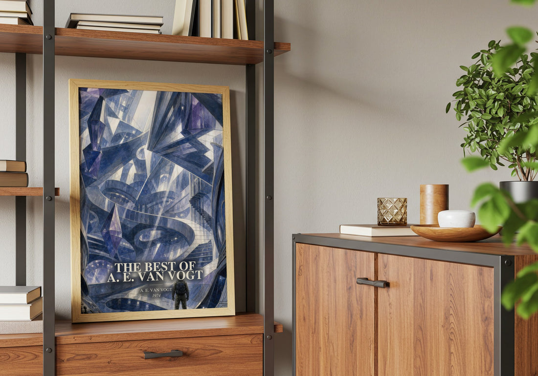 The Best of A. E. van Vogt book watercolour illustration paper finish options – matte satin gloss