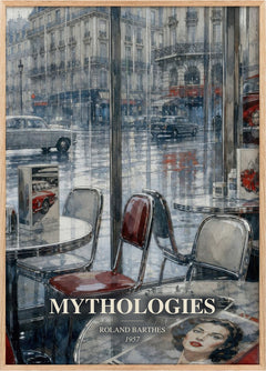 Mythologies Book Watercolour Illustration by Roland Barthes