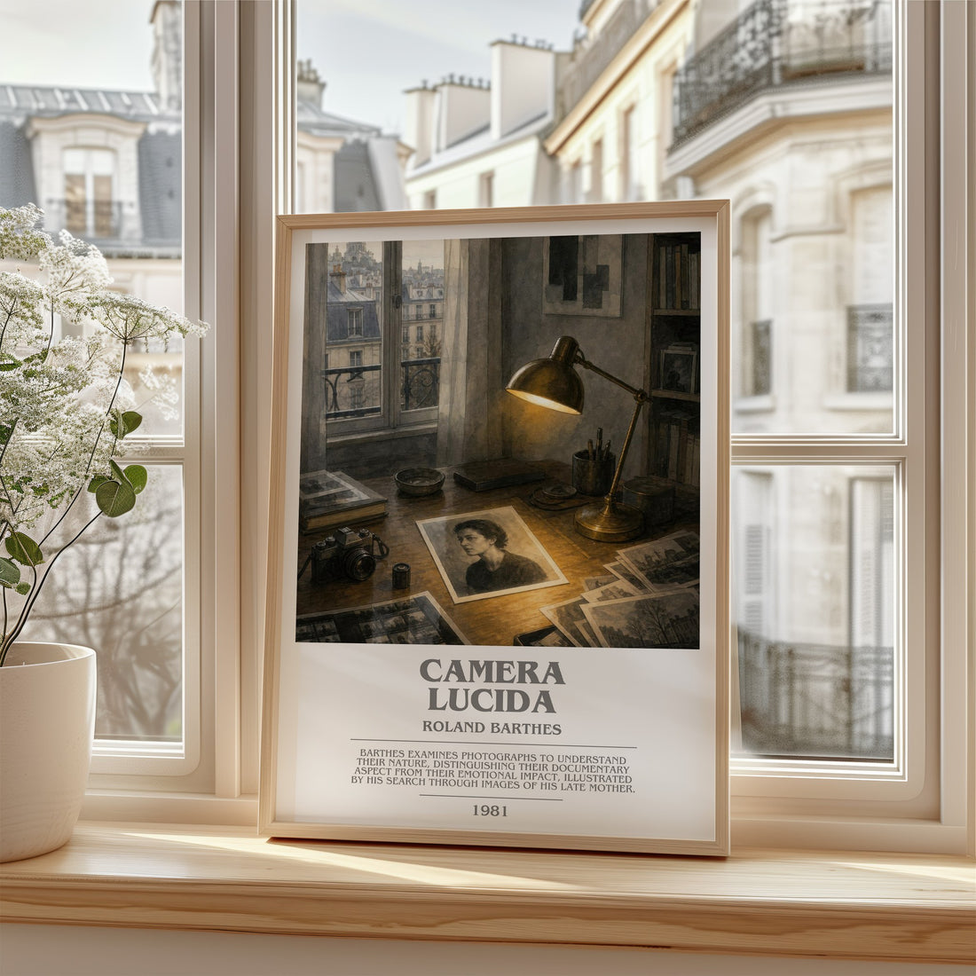 Camera Lucida bookish poster colour and style options – Roland Barthes book art