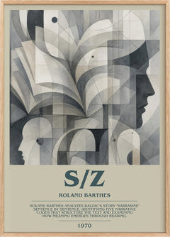 S/Z Bookish Wall Art by Roland Barthes