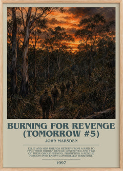 Burning for revenge (Tomorrow #5) Bookish Wall Art by John Marsden