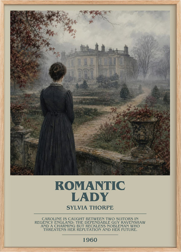 Romantic Lady Bookish Wall Art by Sylvia Thorpe