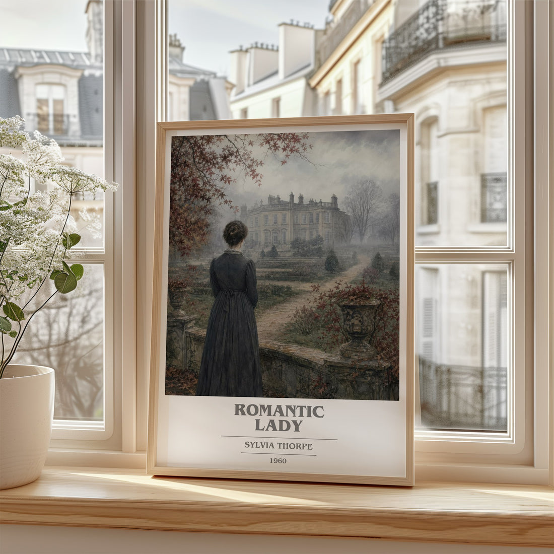 Romantic Lady book cover poster colour and style options – Sylvia Thorpe book art