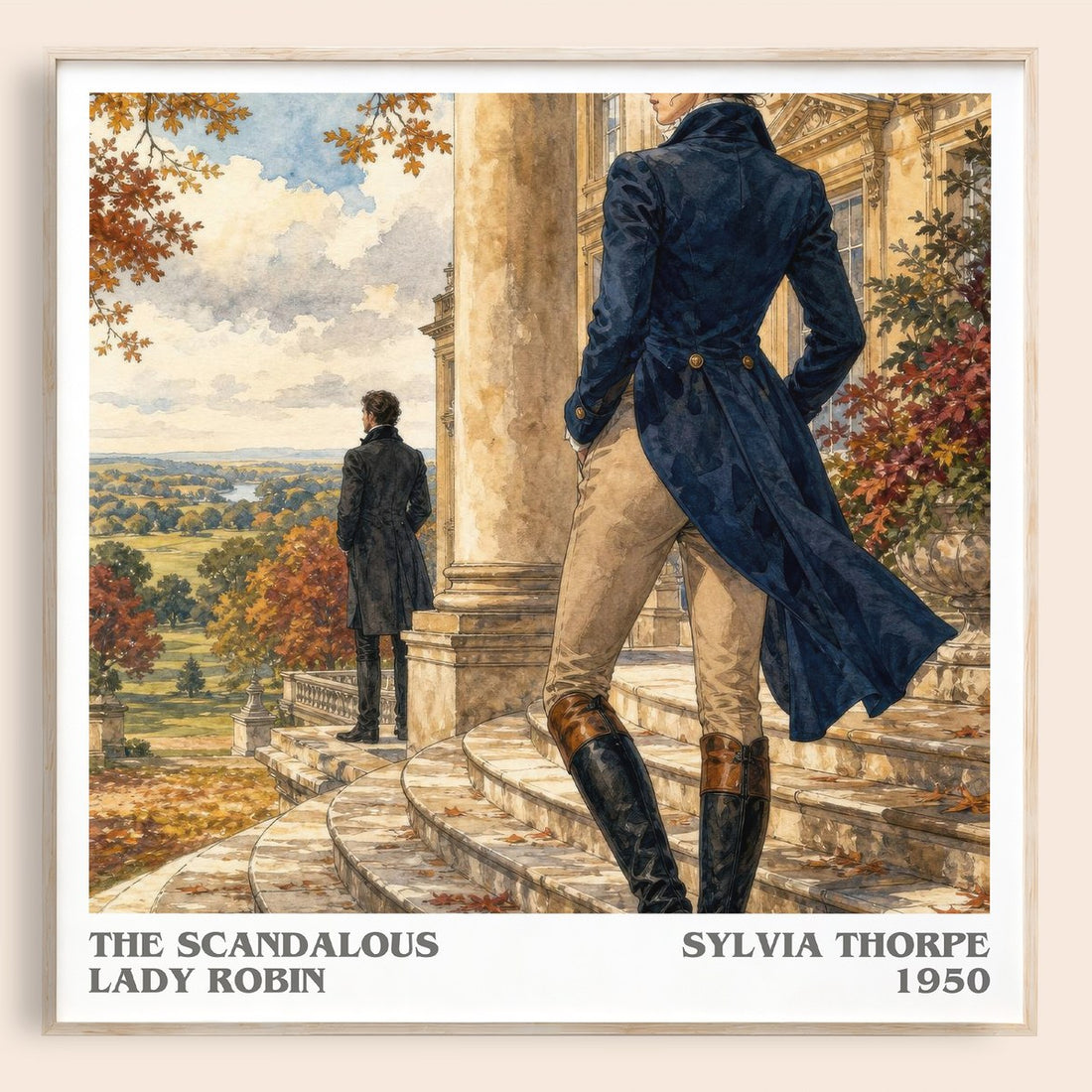 The Scandalous Lady Robin literary book poster by Sylvia Thorpe – framed literary art print