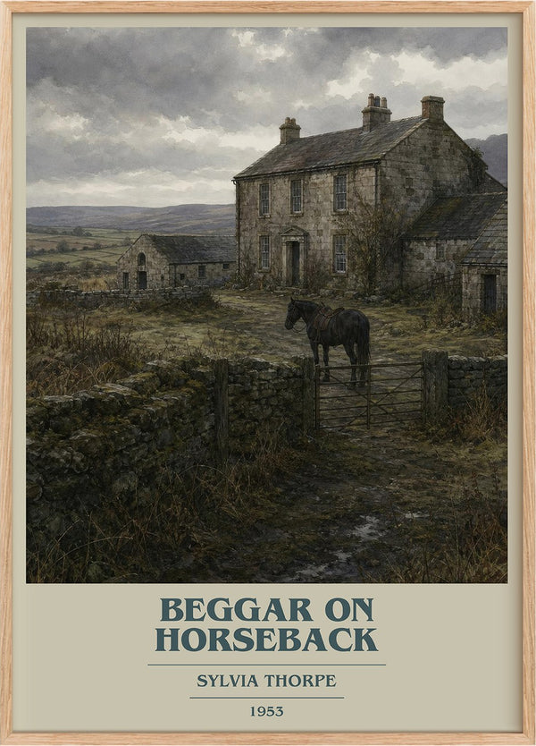 Beggar on Horseback Book Cover Poster by Sylvia Thorpe