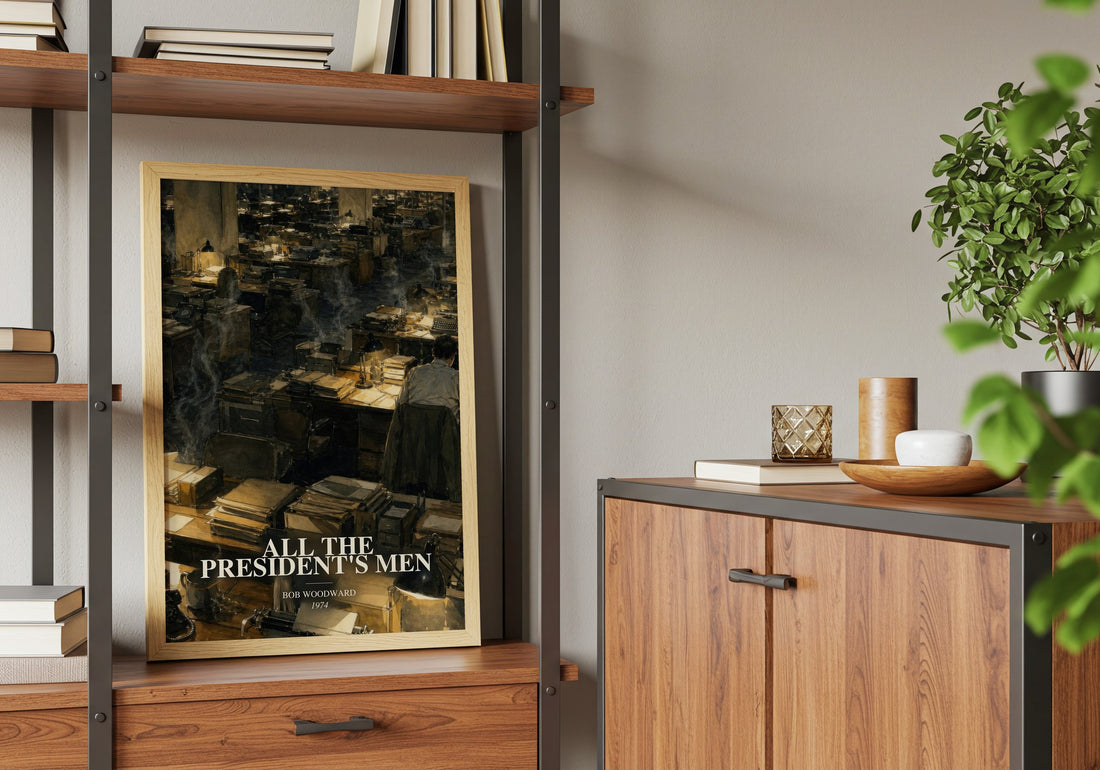 All the President's Men book watercolour illustration paper finish options – matte satin gloss