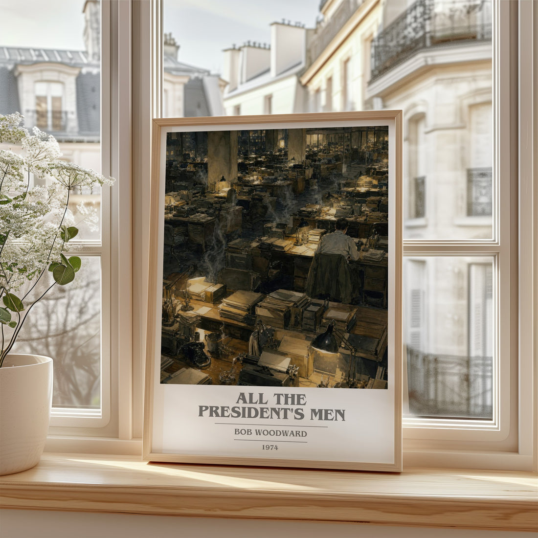 All the President's Men book cover poster colour and style options – Bob Woodward book art