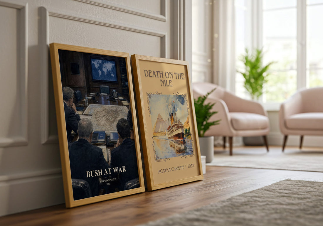 Bush at war watercolour print framed by window – literary home decor