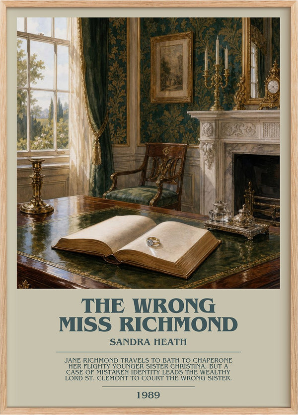 The Wrong Miss Richmond Bookish Wall Art by Sandra Heath
