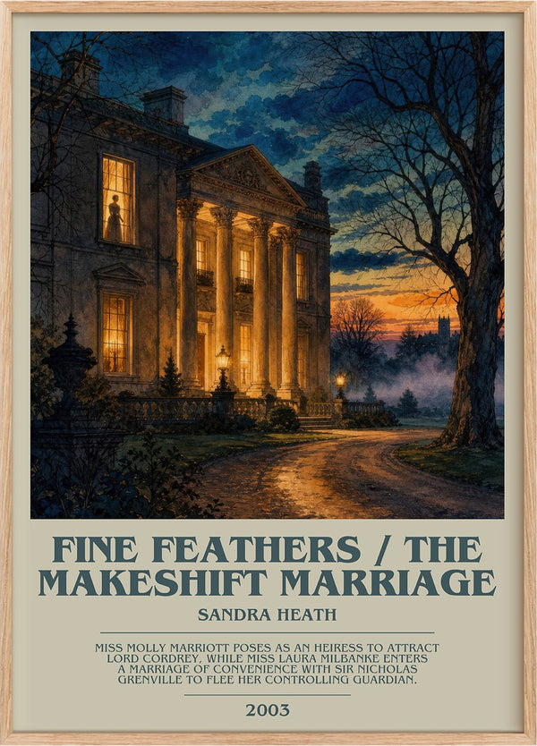 Fine Feathers / The Makeshift Marriage Bookish Wall Art by S. Heath