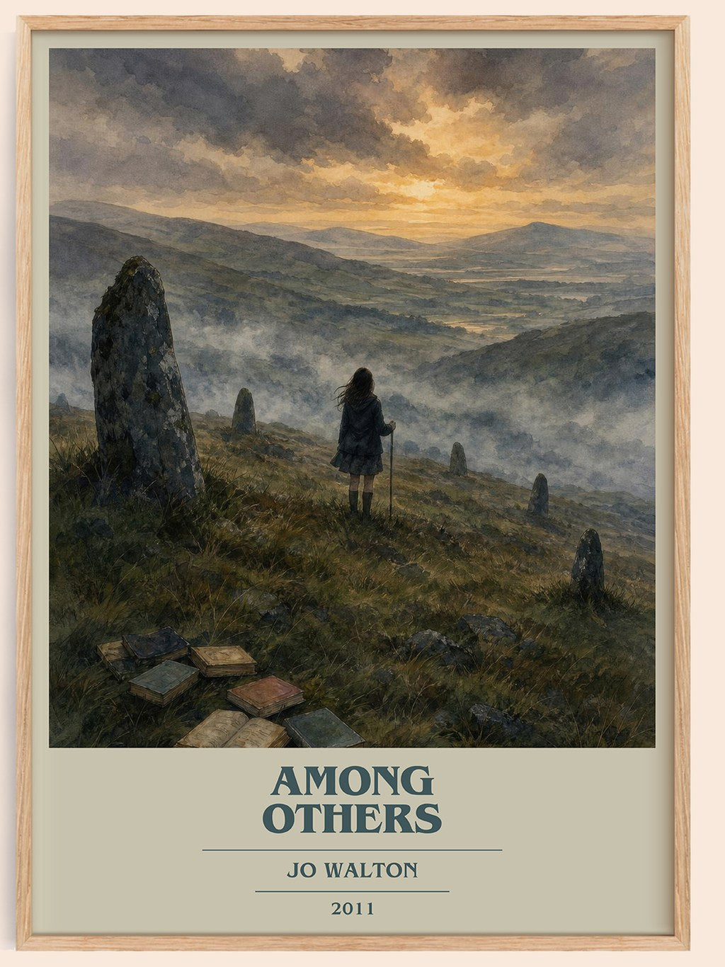 Among Others book cover book poster by Jo Walton – framed literary art print