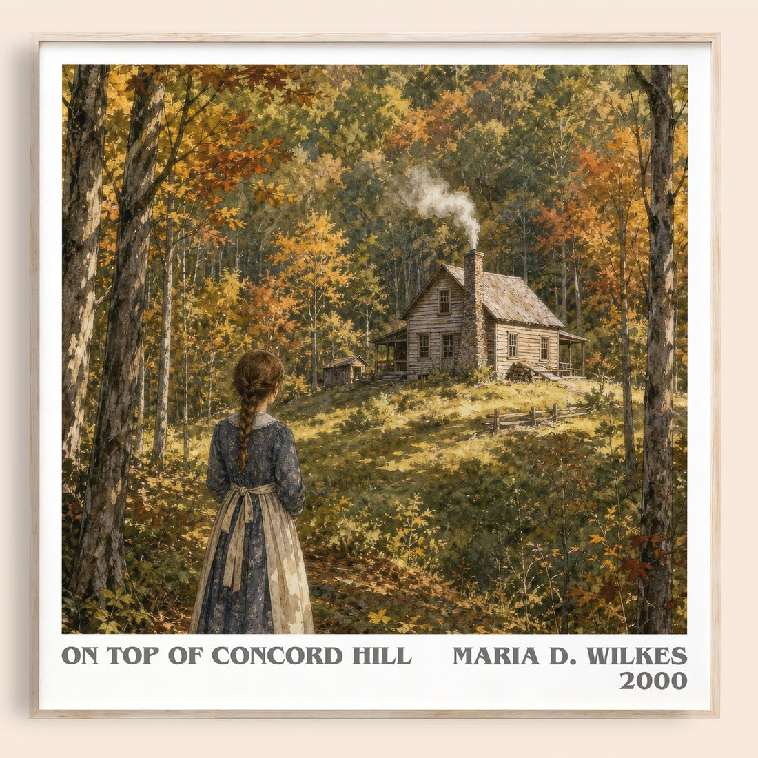 On top of Concord Hill literary book poster by Maria D. Wilkes – framed literary art print