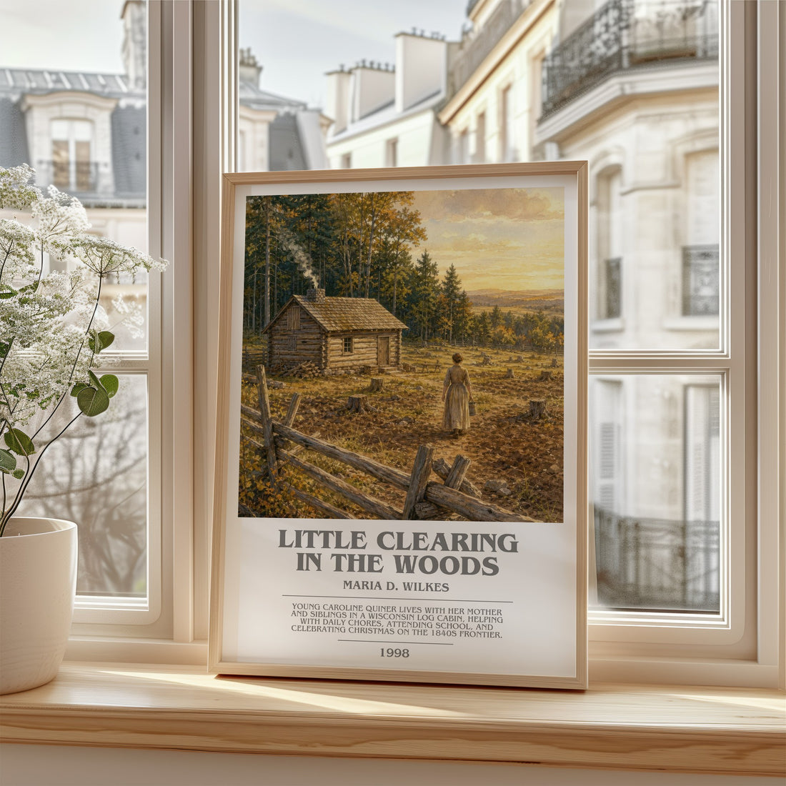 Little Clearing in the Woods bookish poster colour and style options – Maria D. Wilkes book art
