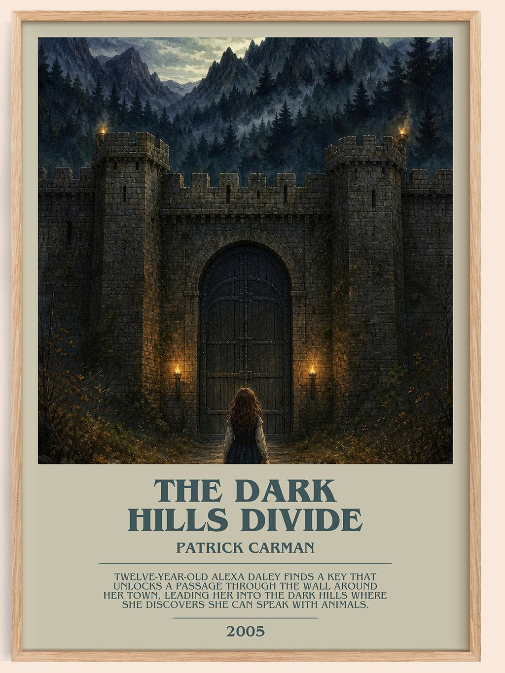 The Dark Hills divide bookish book poster by Patrick Carman – framed literary art print
