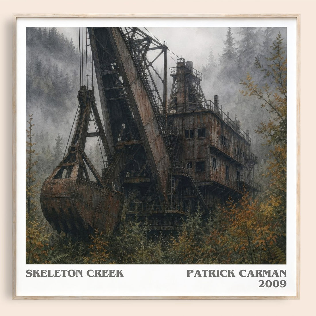 Skeleton Creek literary book poster by Patrick Carman – framed literary art print