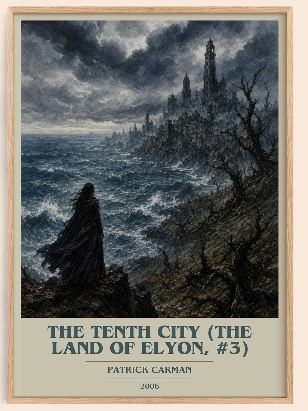 The Tenth City (The Land of Elyon, #3) book cover book poster by Patrick Carman – framed literary art print