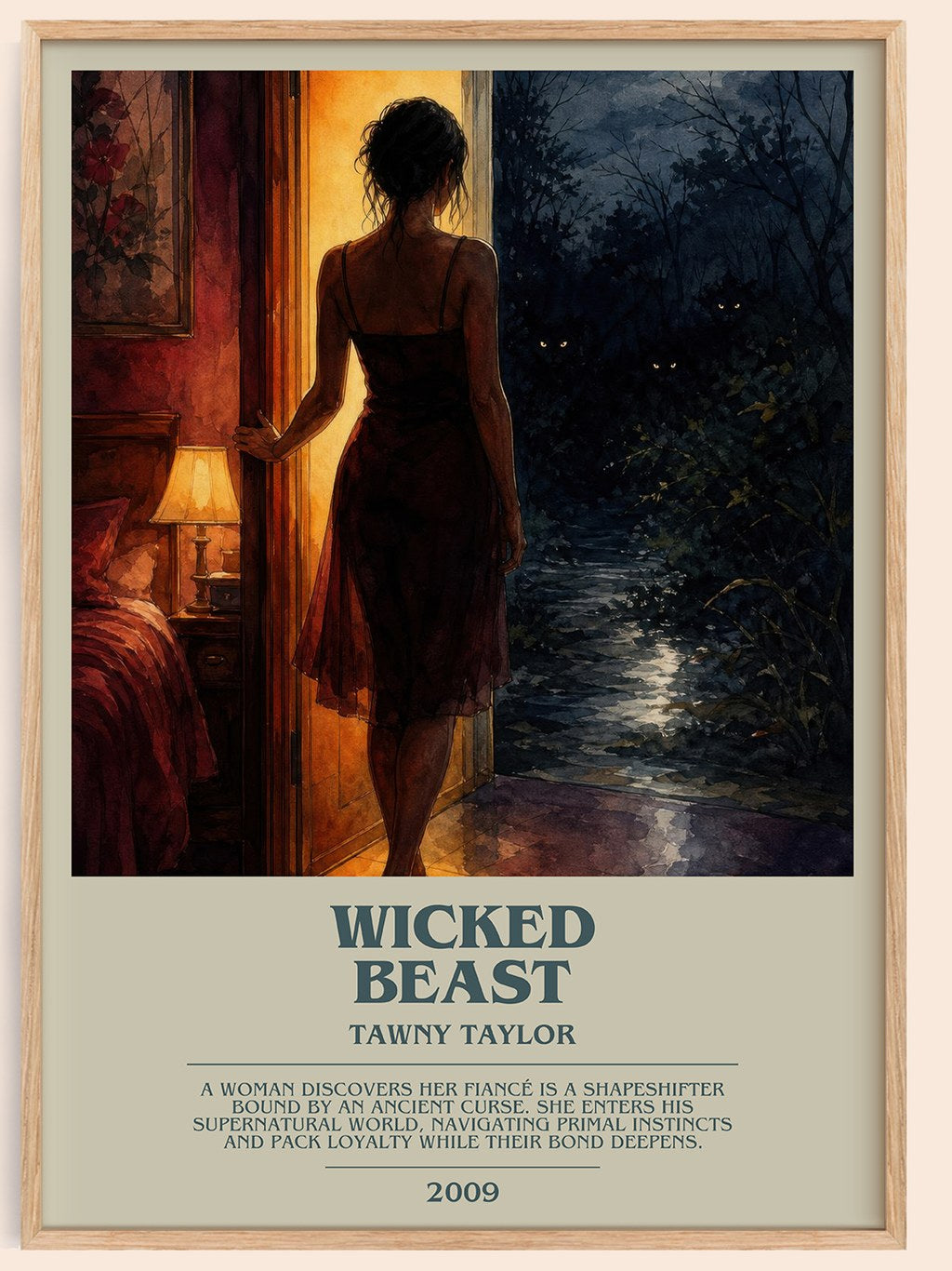 Wicked beast bookish book poster by Tawny Taylor – framed literary art print