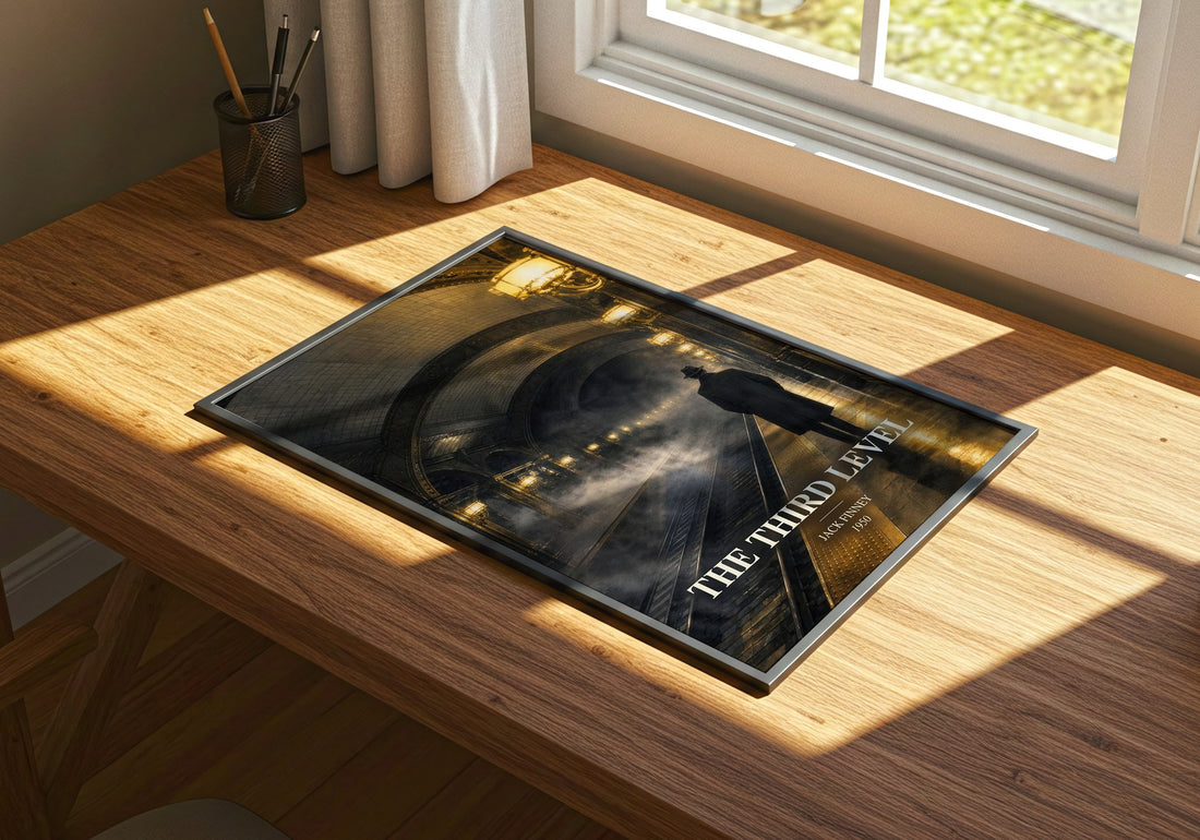 The third level watercolour book poster framed on wall – sci fi wall art