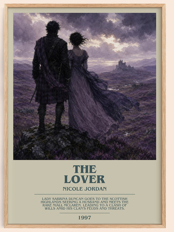 The Lover bookish book poster by Nicole Jordan – framed literary art print