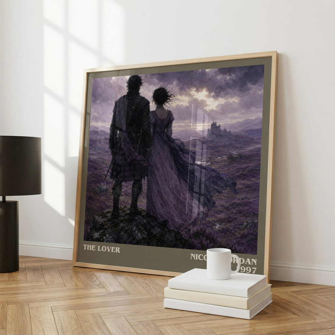 The Lover literary print framed by window – literary home decor