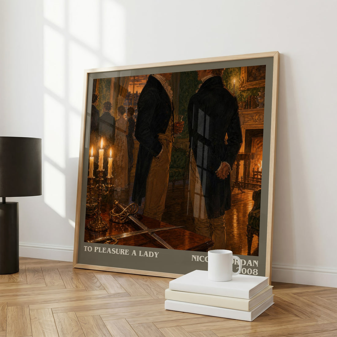To Pleasure A Lady literary print framed by window – literary home decor