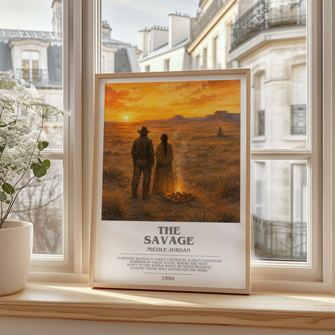 The Savage bookish poster colour and style options – Nicole Jordan book art