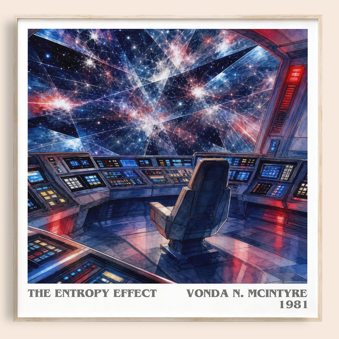 The Entropy Effect literary book poster by Vonda N. McIntyre – framed literary art print
