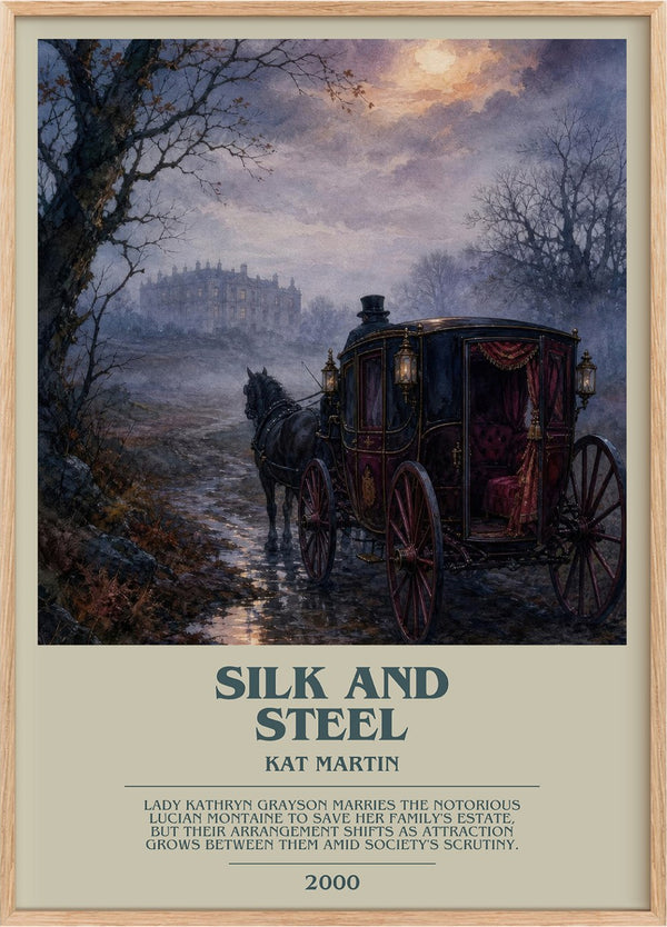 Silk and Steel Bookish Wall Art by Kat Martin