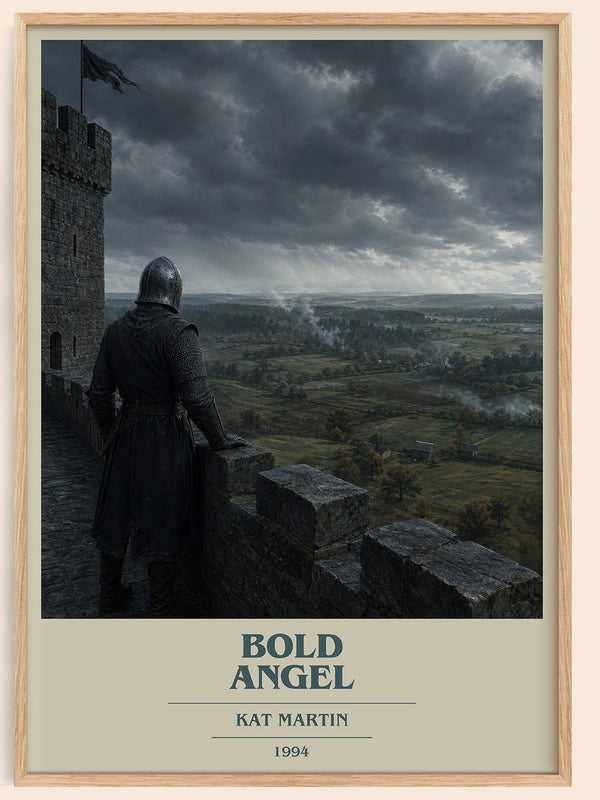 Bold Angel book cover book poster by Kat Martin – framed literary art print