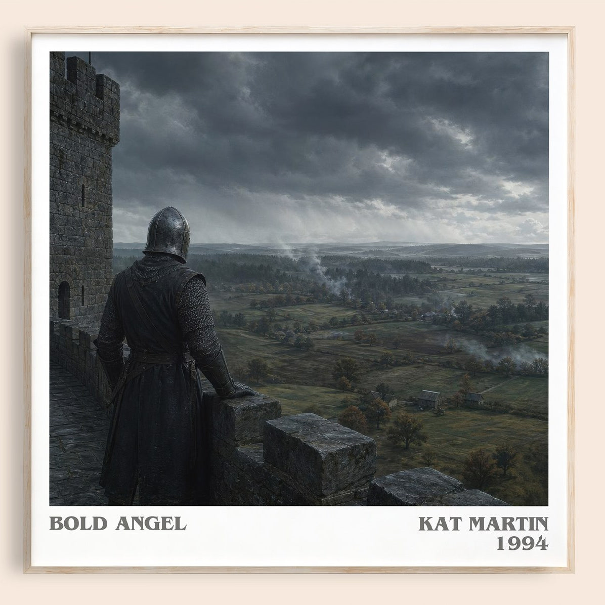 Bold Angel literary book poster by Kat Martin – framed literary art print
