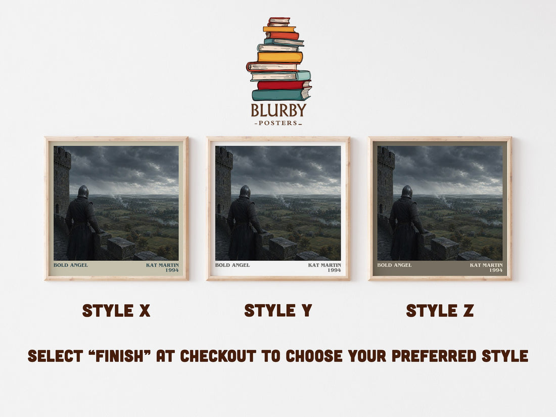 Bold Angel literary print in frame leaning in hallway – romance wall art (mockup)